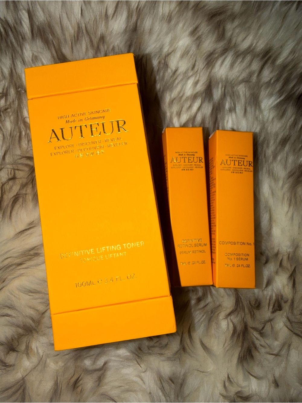 AUTEUR Definitive Lifting Toner, No. 1 Serum, Retinol Serum - Full & Sample NEW